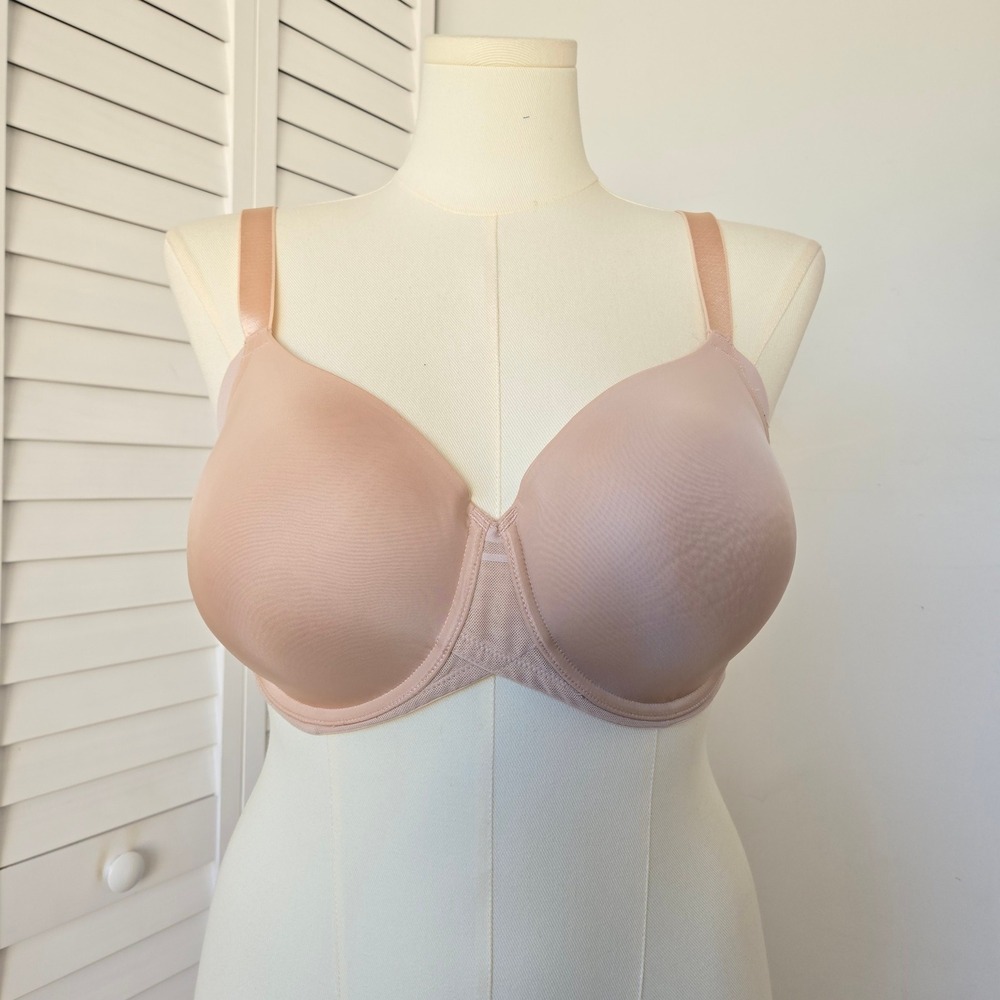 Paramour Nude Mesh Underwire T-Shirt Bra 40DD Full Coverage‎ Support Smooth